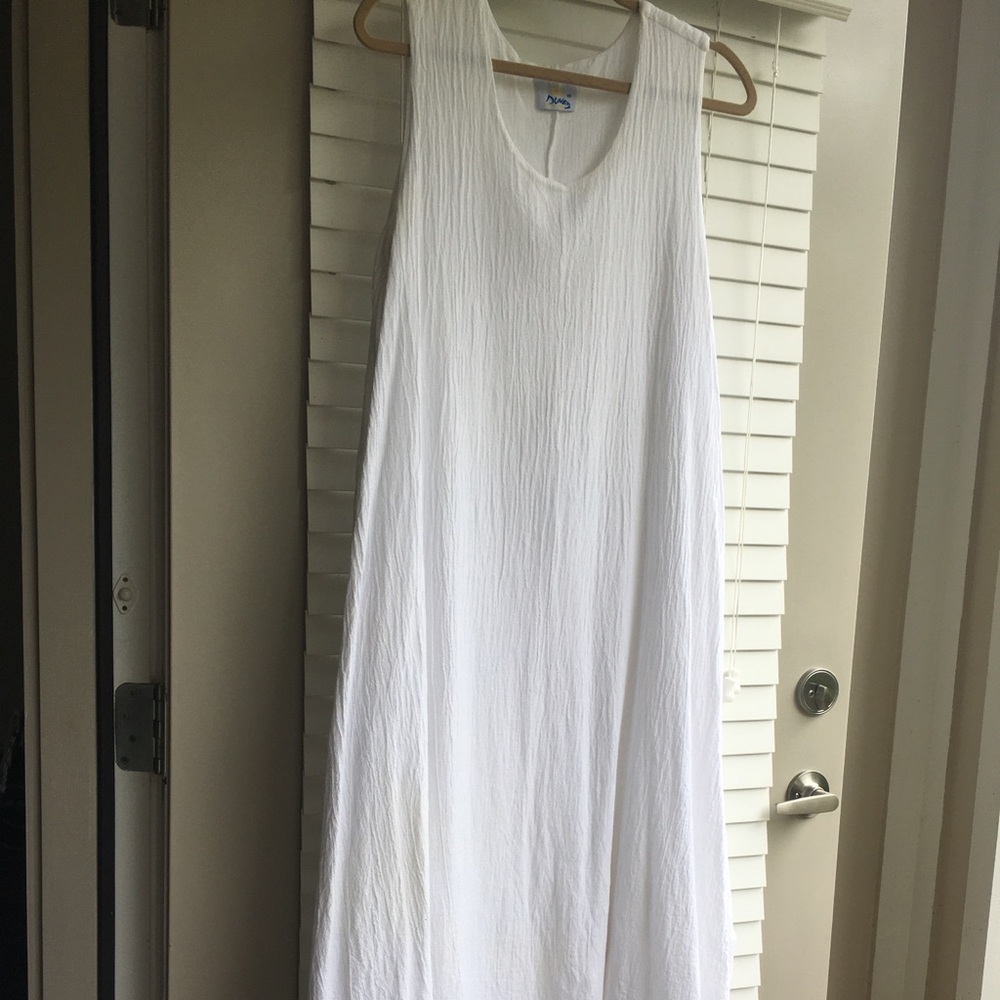 Linen Casual Lounge Dress (Free Size)